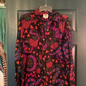 Farm Rio Colorful Patterned Shirt